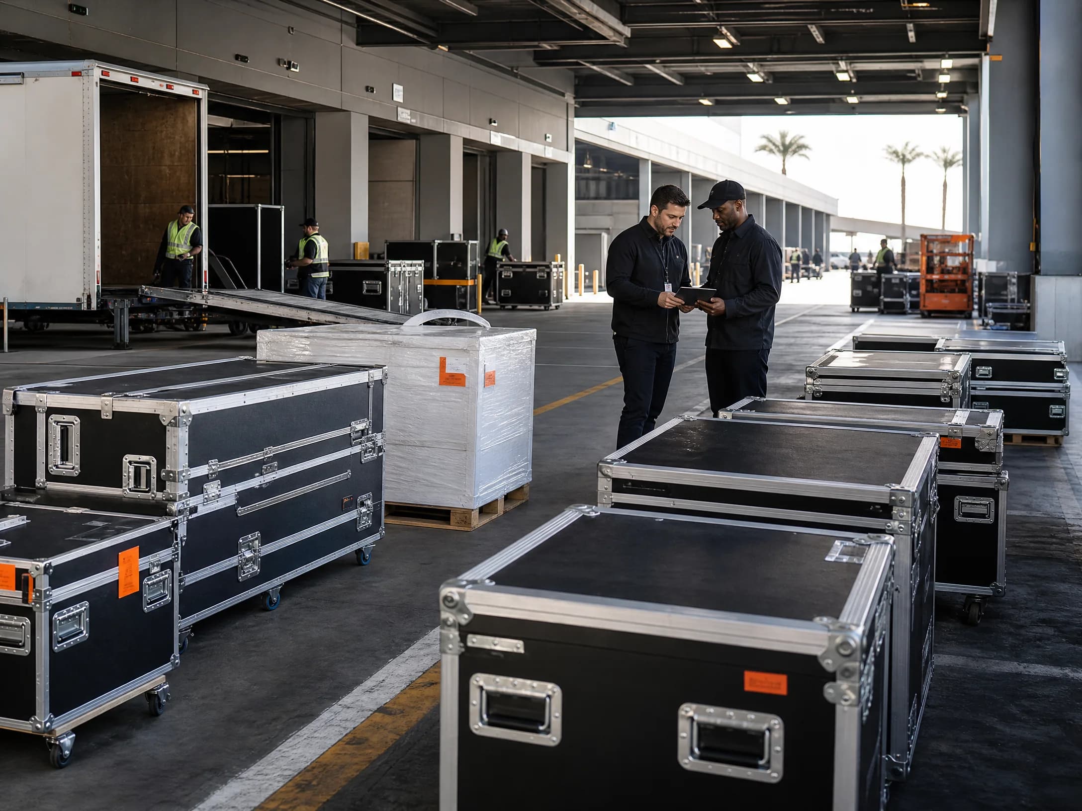Las Vegas trade show exhibit freight, drayage, and marshalling coordination